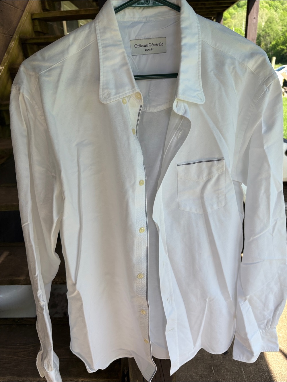 Officine Generale White Men's Casual Button-Down Shirt